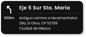 Route notification card, default state.