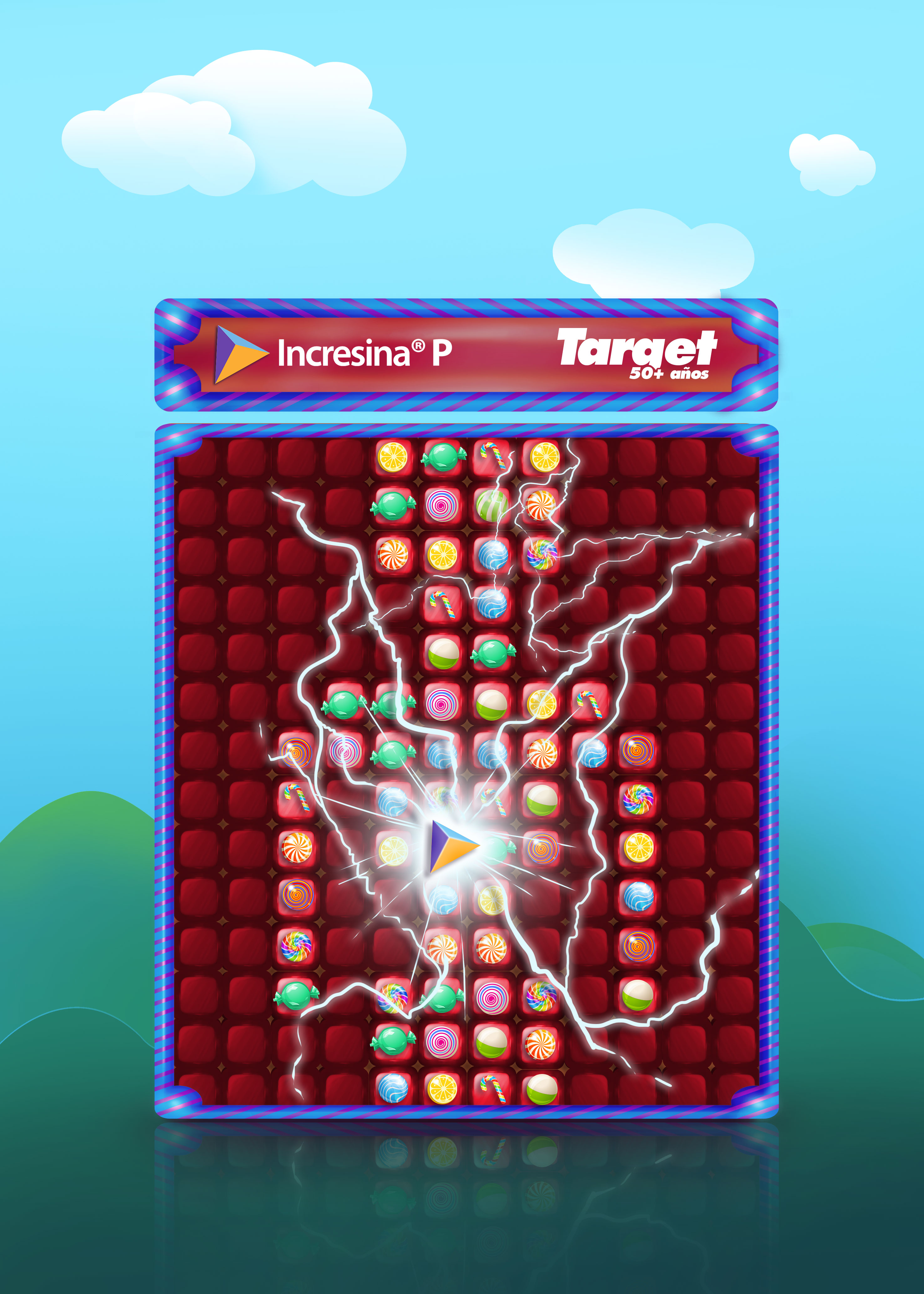 Incresina P — candy-match game board