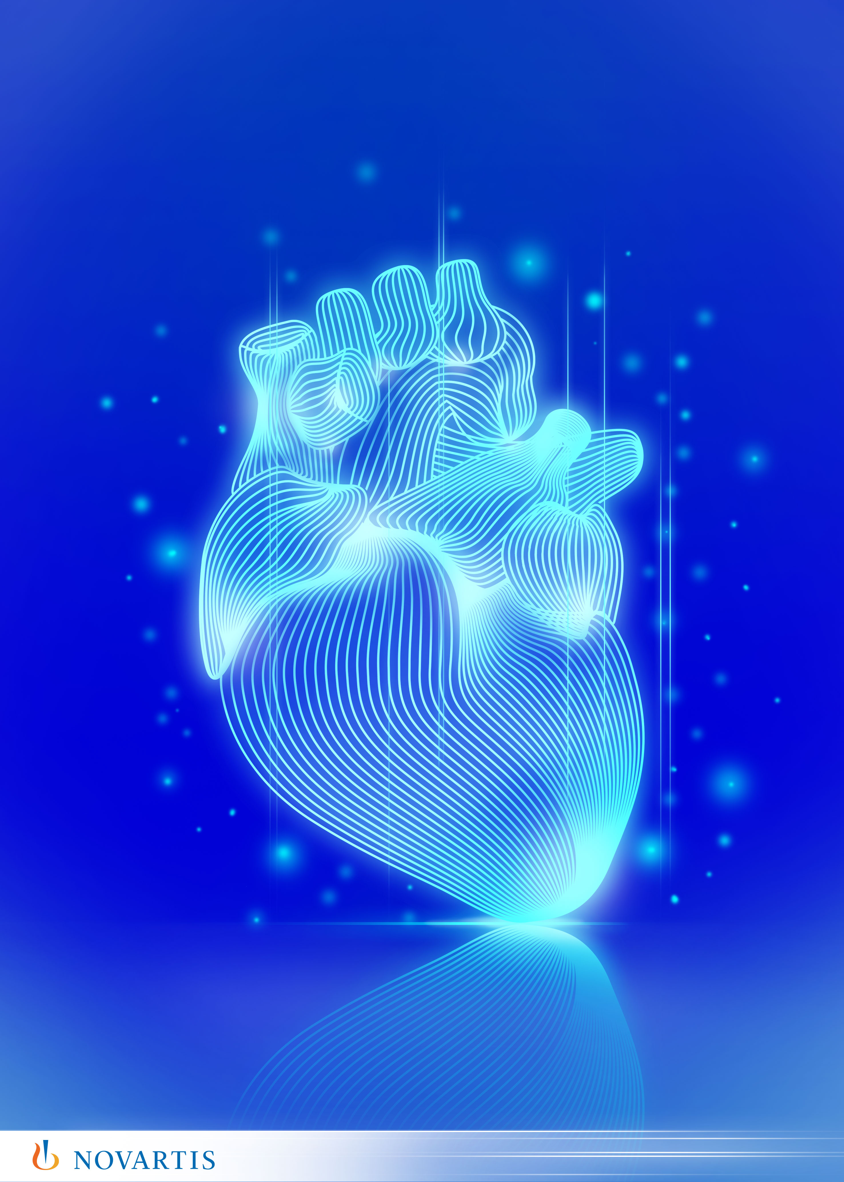 Novartis — laser heart, outline