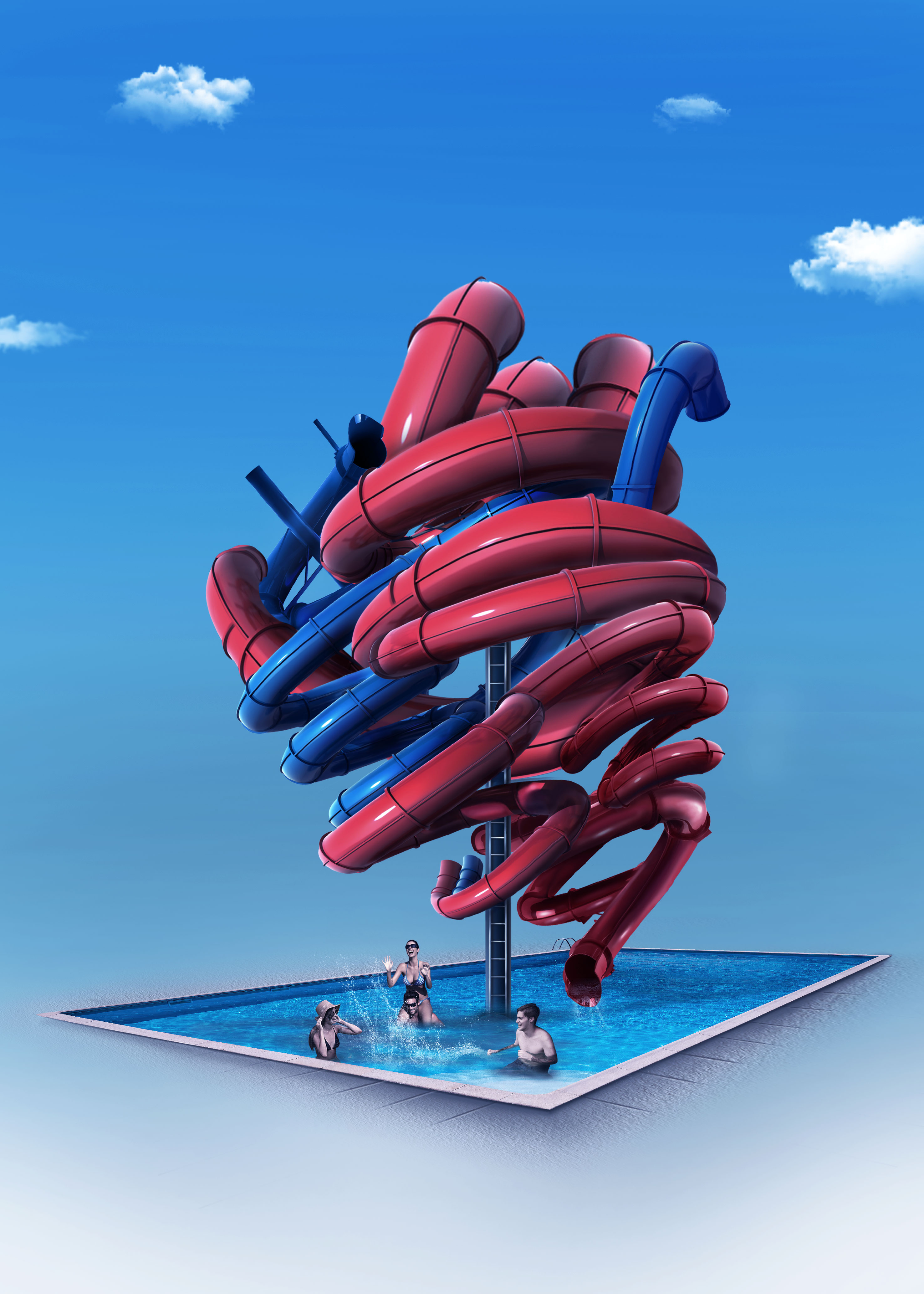 Toboganes — heart-shaped waterslide