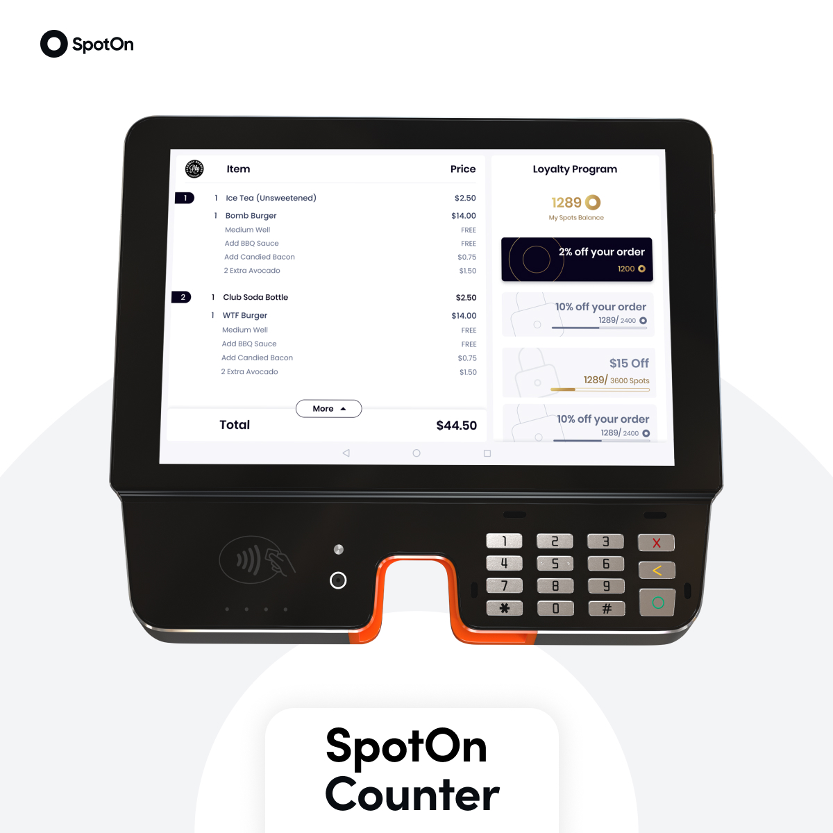 SpotOn Counter — front view